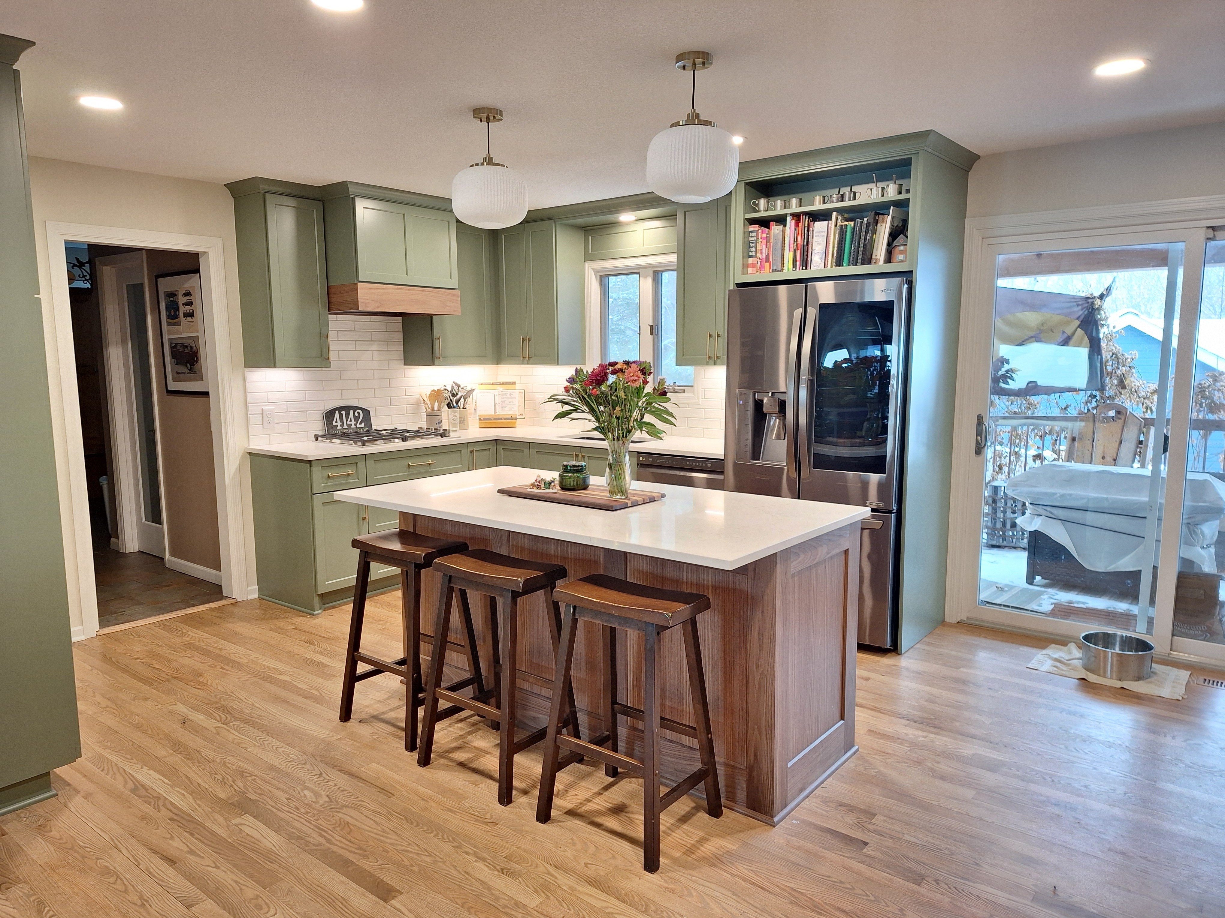 Green Cabinet Kitchen